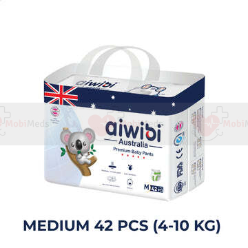 Aiwibi Australian Disposable Breathable Baby Diapers With Elastic Waistband - M42