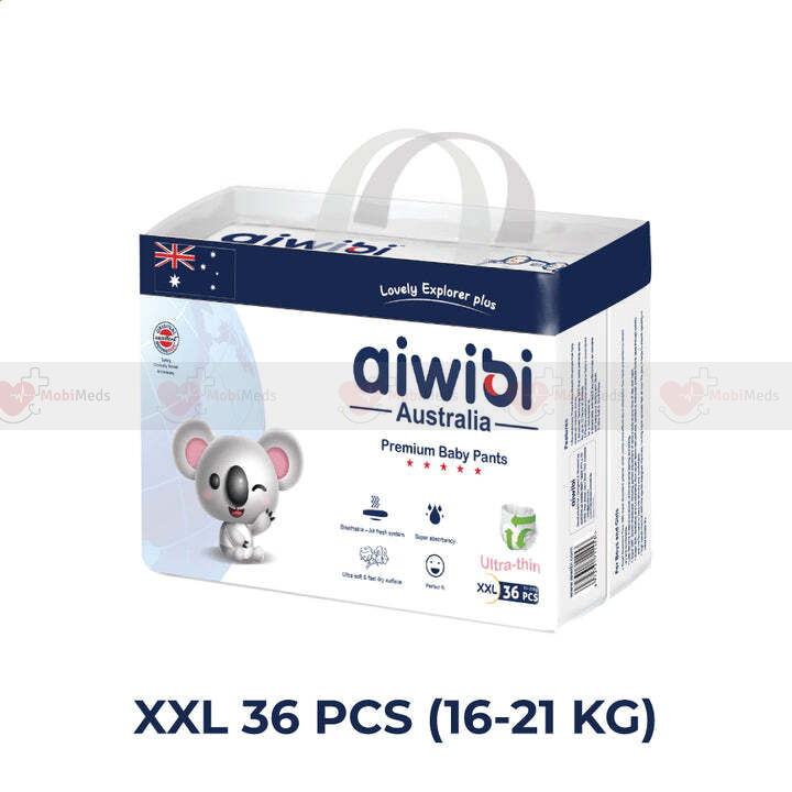 Aiwibi Australian Disposable Breathable Baby Diapers with Elastic Waistband – XXL36