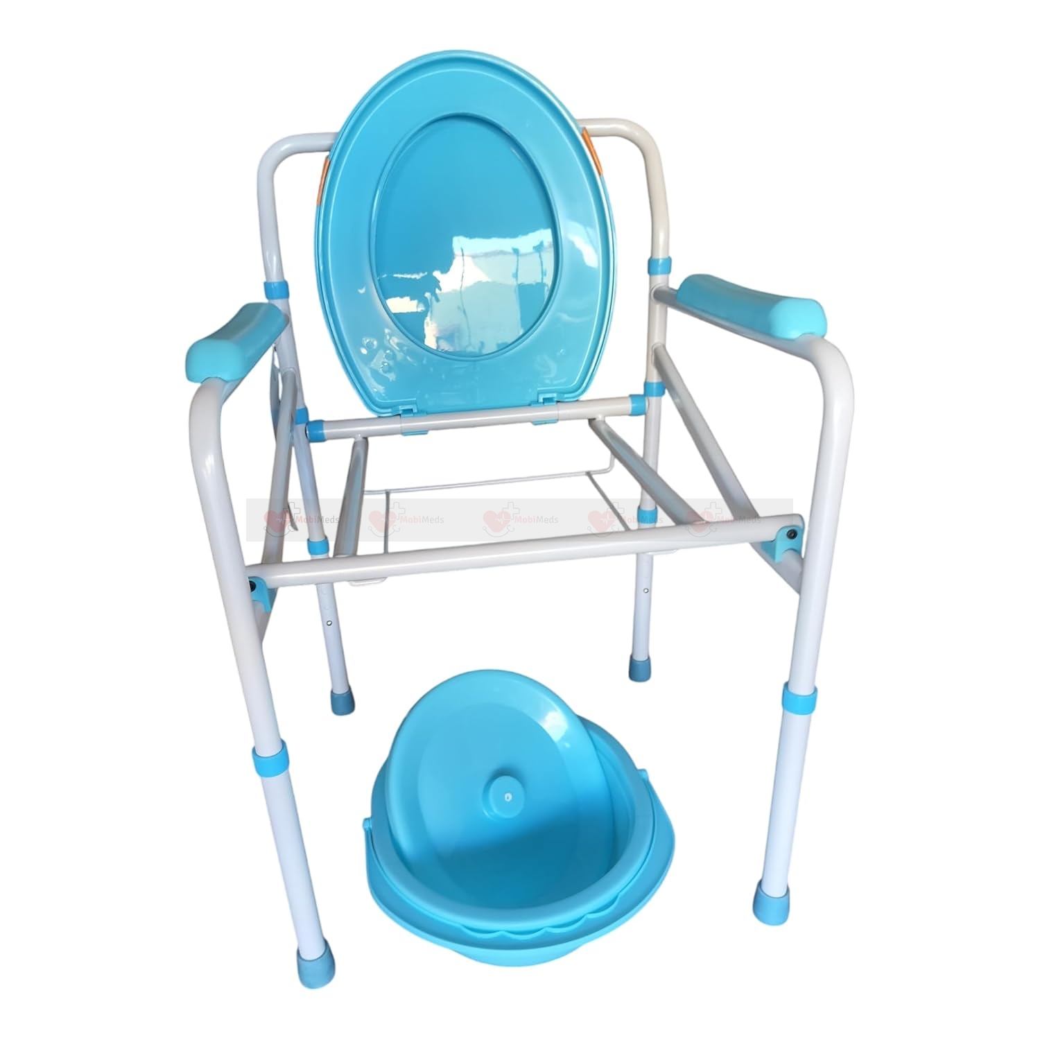 Aqua-2 Commode Chair for Adult Patient for Home Hospitals Clinics I Weight Capacity Upto 120kg 