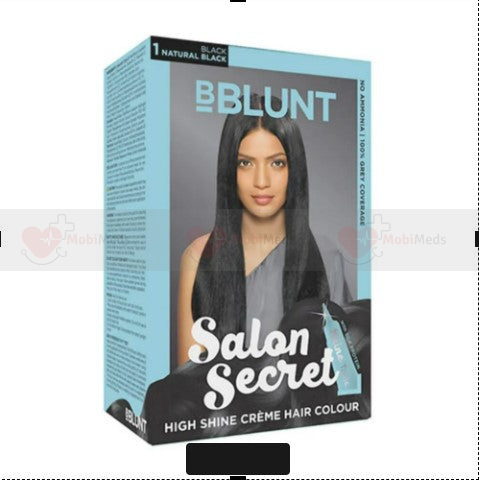 Bblunt Salon Secret High Shine Crème Hair Colour Black Natural Black 108 g