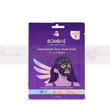 Bombay Shaving Niacinamide Golden Glow Sheet Mask 25gm