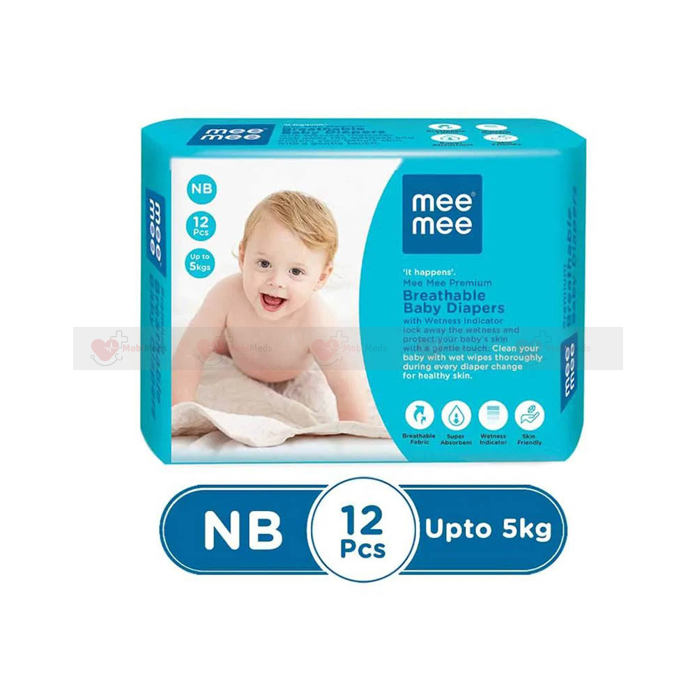Mee Mee Baby Tape Style Diaper Mm-3050 Newborn(pk-12)
