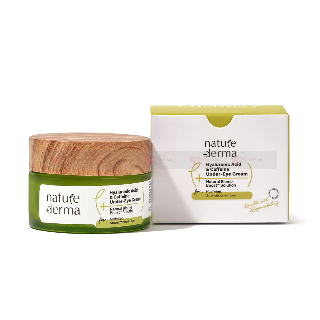 Nature Derma Under Eye Cream 5% Caffeine and Hyaluronic Acid Under Eye Cream, 15ml