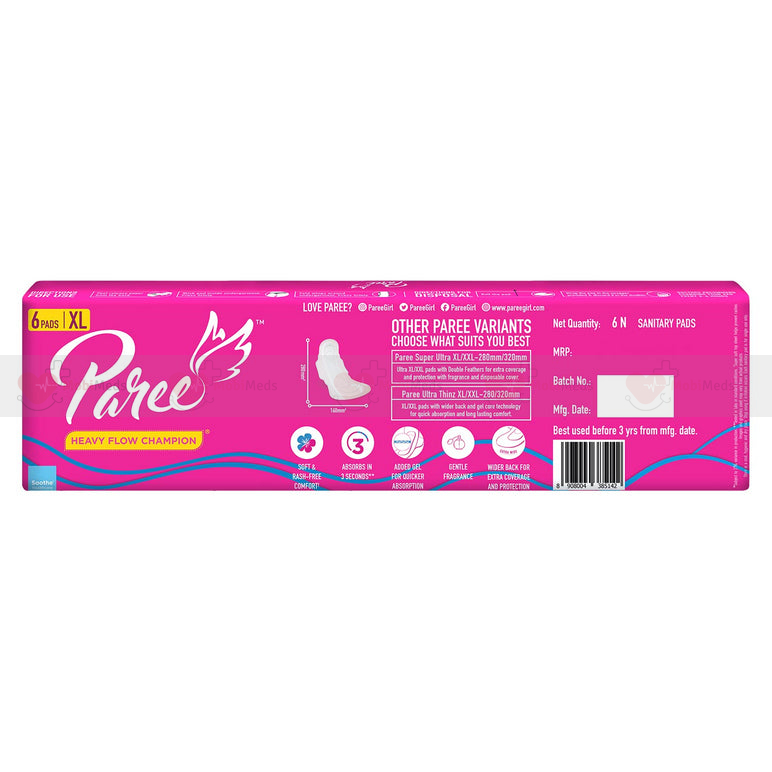 Paree Soft XL Sanitary Pads 6 pcs