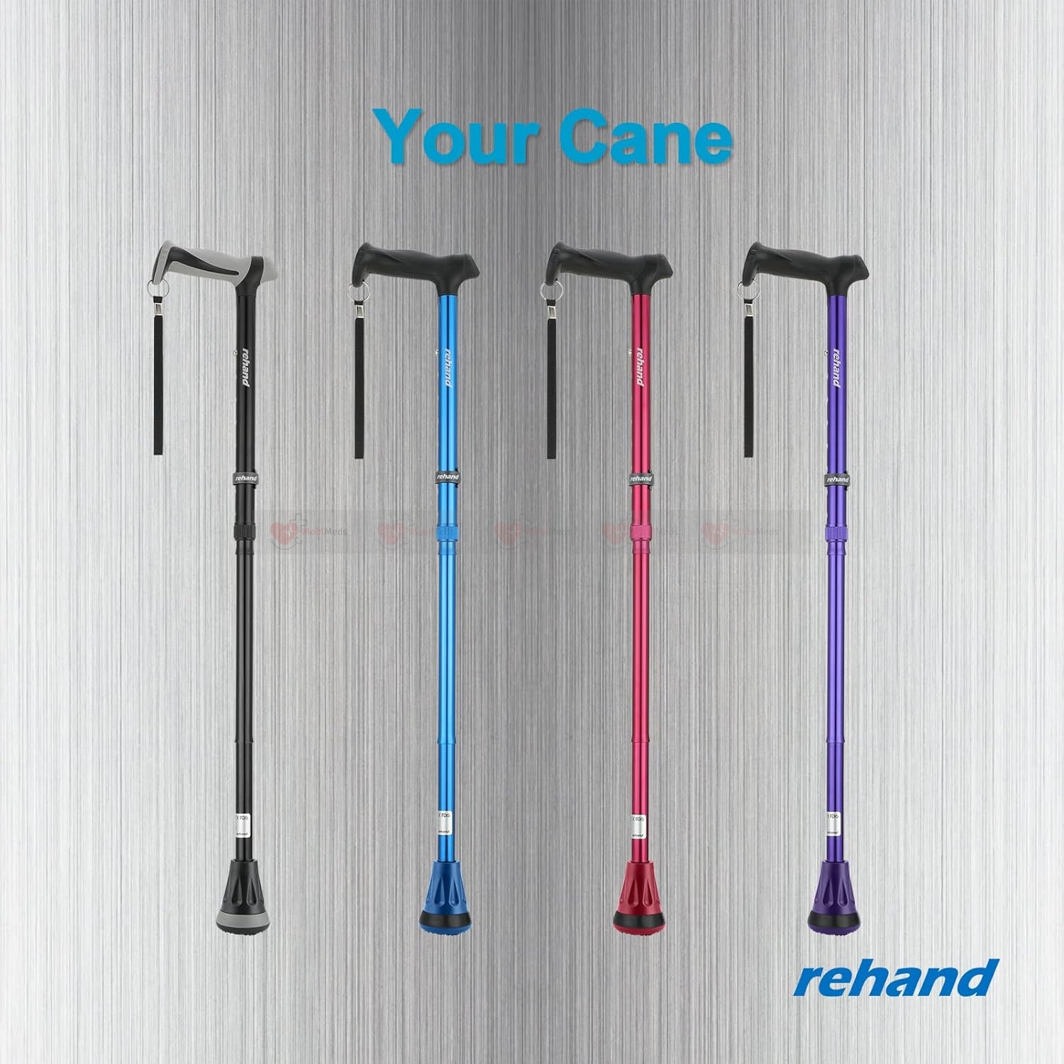  REHAND Walking Cane for Men & Women - Foldable, Adjustable, Lightweight, Self Standing Pivot Walking Cane, Soft Handle Grip, with Travel Bag, Walking...
