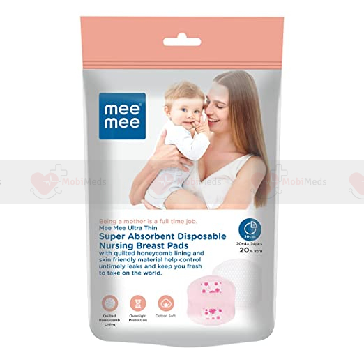 Super Absorbent Disposable Nursing Breast Pads (Pack of 24 Pads)